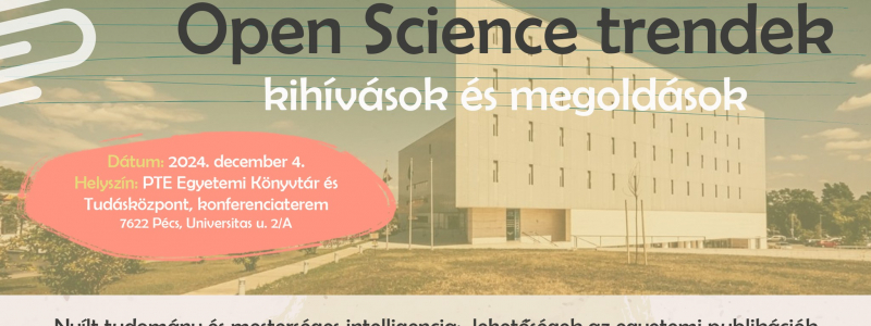 Workshop | Open Science trendek, kihívások és megoldások